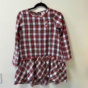 Girls Disney Plaid Holiday Dress • Sz 9/10